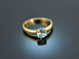 Paraiba Blue! Ring mit blauem Turmalin Gold 750