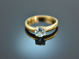 Paraiba Blue! Ring mit blauem Turmalin Gold 750