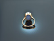 Fine Blue! Ring mit gro&szlig;em Saphir Cabochon Gold 585