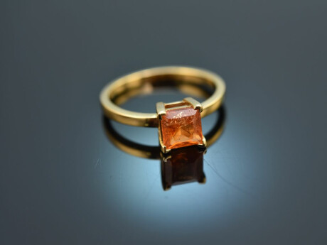 Vivid Orange! Ring mit Feueropal Gold 750