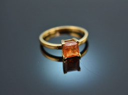 Vivid Orange! Ring mit Feueropal Gold 750