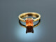 Vivid Orange! Ring mit Feueropal Gold 750