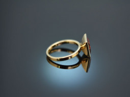 Vivid Orange! Ring with mandarin garnet gold 585
