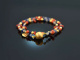 Ancient Chic! Fancy Armband 2reihig Quarz Koralle Sodalith Silber 925 vergoldet