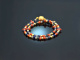 Ancient Chic! Fancy Armband 2reihig Quarz Koralle Sodalith Silber 925 vergoldet