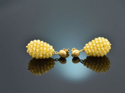 Sunshine! Drop earrings yellow zircon silver 925 gold-plated