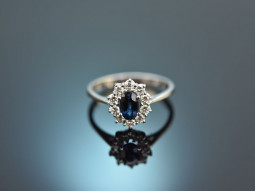 Klassisch sch&ouml;n! Feiner Saphir Brillant Ring...
