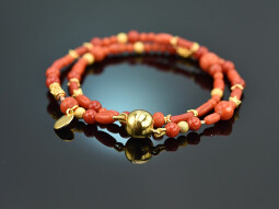 Lovely Corals! Fancy Armband 2reihig Mittelmeer Koralle...