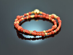 Lovely Corals! Fancy Armband 2reihig Mittelmeer Koralle...