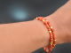 Lovely Corals! Fancy Armband 2reihig Mittelmeer Koralle Silber 925 vergoldet