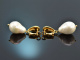 Timeless! Elegante Ohrringe Zucht Perlen Tropfen Silber 925 vergoldet
