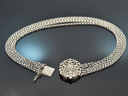 Around 1930! Beautiful traditional dirndl necklace 5 rows silver