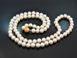 Long Pearls! Lange gro&szlig;e S&uuml;&szlig;wasser Zuchtperlen Kette Silber 925 vergoldet