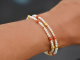 Tiny Pearls! Zartes Fancy Armband mit Koralle und Zuchtperlen Silber 925 vergoldet