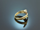 Um 1960! Schlangen Ring mit Diamant und Rubinen Gold 585