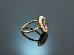 England around 1900! Victorian ring with amethyst and...