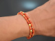 Lovely Corals! Fancy Armband 2reihig Mittelmeer Koralle Silber 925 vergoldet