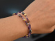 Lovely Lavender! 2reihiges Fancy Armband aus Amethyst und Achat Sterlingsilber 925 vergoldet