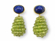 Summer Feeling!Tropfen Ohrringe Peridot Lapislazuli Silber 925 vergoldet