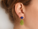 Summer Feeling!Tropfen Ohrringe Peridot Lapislazuli Silber 925 vergoldet