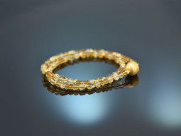 Fancy Gold! Zweireihiges Armband mit Citrinen und Silber 925 vergoldet