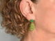 Hopeful Green! Tropfen Ohrringe Peridot gr&uuml;ner Achat Silber 925 vergoldet