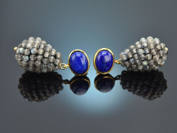 Stormy Blue! Drop earrings with labradorite and lapis...