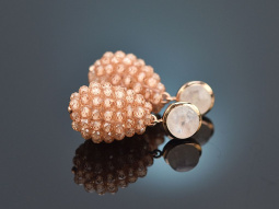 Tender Blossoms! Drop earrings with zircon moonstone...
