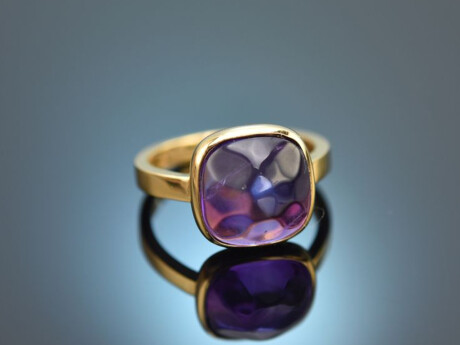 Fine Violet! Sch&ouml;ner Ring mit Amethyst Gold 750