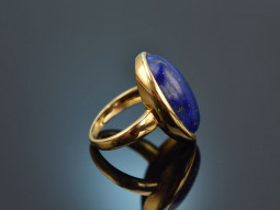 Royal Blue! Gro&szlig;er Ring mit Lapislazuli Gold 750