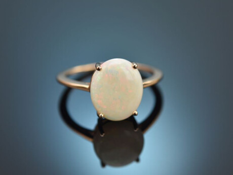 Rainbow colors! Ring mit australischem Opal Ros&eacute;gold 585