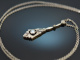 Um 1920! Zartes Art Deco Collier mit Diamanten Gold 585 Platin