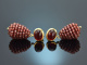 Wild wine! Drop earrings garnet red agate silver 925 gold-plated