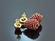 Wild wine! Drop earrings garnet red agate silver 925 gold-plated