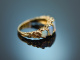 England um 1930! Feiner Ring mit australischen Opalen Gold 375