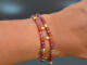 Color Blocking! Fancy Armband Karneol Rubin Pink Saphir Silber 925 ros&eacute; vergoldet