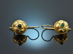 Um 1900! H&uuml;bsche Trachten Ohrringe Silber 800 vergoldet