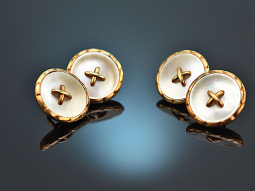 Around 1930! Classic pair of cufflinks with mother of...