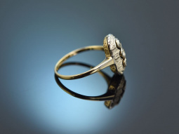 Around 1930! Art Deco ring with diamonds gold 585 platinum