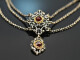 Linz around 1950! Pretty traditional costume necklace with garnet silver