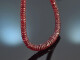 Fine ruby necklace with 585 gold hook clasp