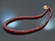 Fine ruby necklace with 585 gold hook clasp