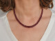 Fine ruby necklace with 585 gold hook clasp