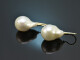 From our studio! Baroque freshwater cultured pearl drop earrings gold 585