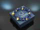 Deep Blue! Fancy Armband aus Tansanit Saphir Sodalith und Lapislazuli Silber 925 vergoldet