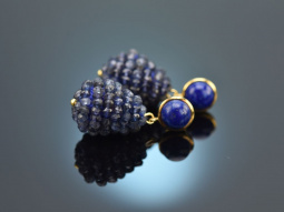 Blues Blue! Drop earrings with iolite and lapis lazuli...