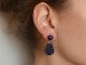 Blues Blue! Tropfen Ohrringe mit Iolith und Lapislazuli Silber 925 vergoldet