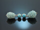 Tiny Turquoise! Drop earrings with turquoise and aquamarine silver 925 rose gold-plated