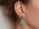 Tiny Turquoise! Drop earrings with turquoise and aquamarine silver 925 rose gold-plated