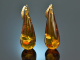 Big Amber! Large amber drop earrings silver 925 gold-plated